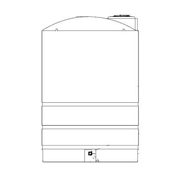 Snyder Vertical Water Storage Tank (Natural White) - 5000 Gallon 1