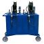 Fluidall Single Wall Lube Oil Tank Package With Casters (2 Tanks) - 75/75 Gallon 5